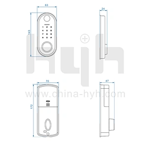 Fingerprint Digital Key Card Security Home Smart Deadbolt Door Lock