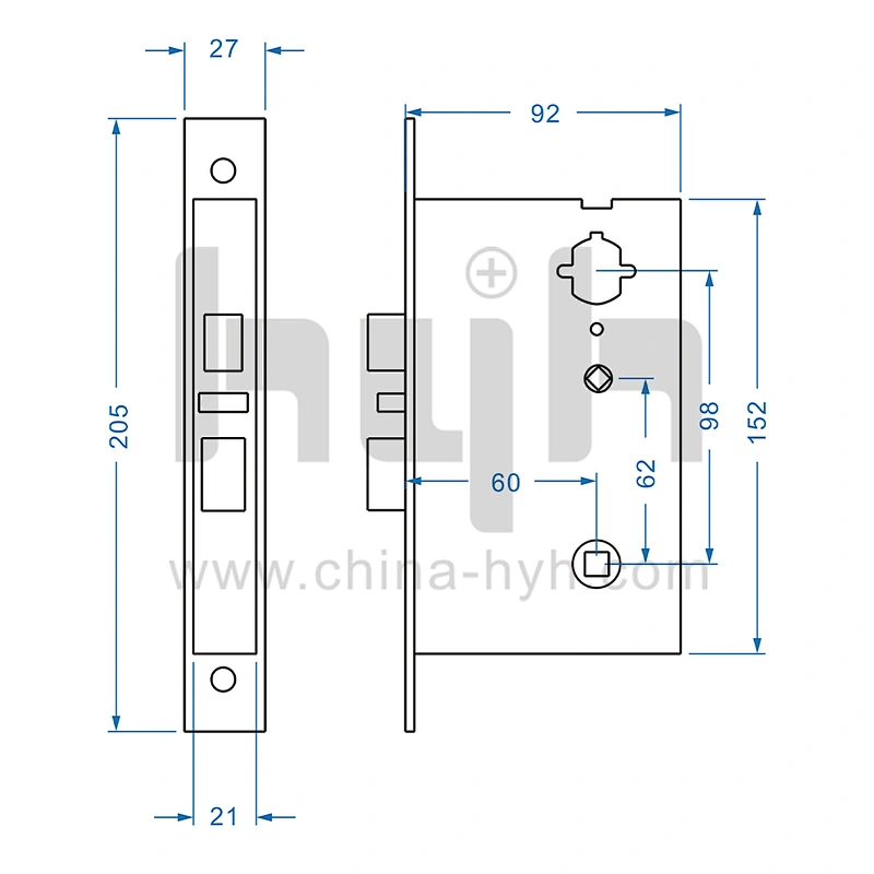 hyh RFID card access smart door lock for hotel