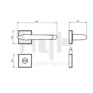 hyh New Patent Zinc Alloy Room Door Locks For Aluminium Doors