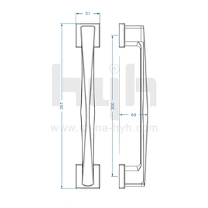 Fancy Design Zinc Commercial Door Pull Handles For Villa Main Door