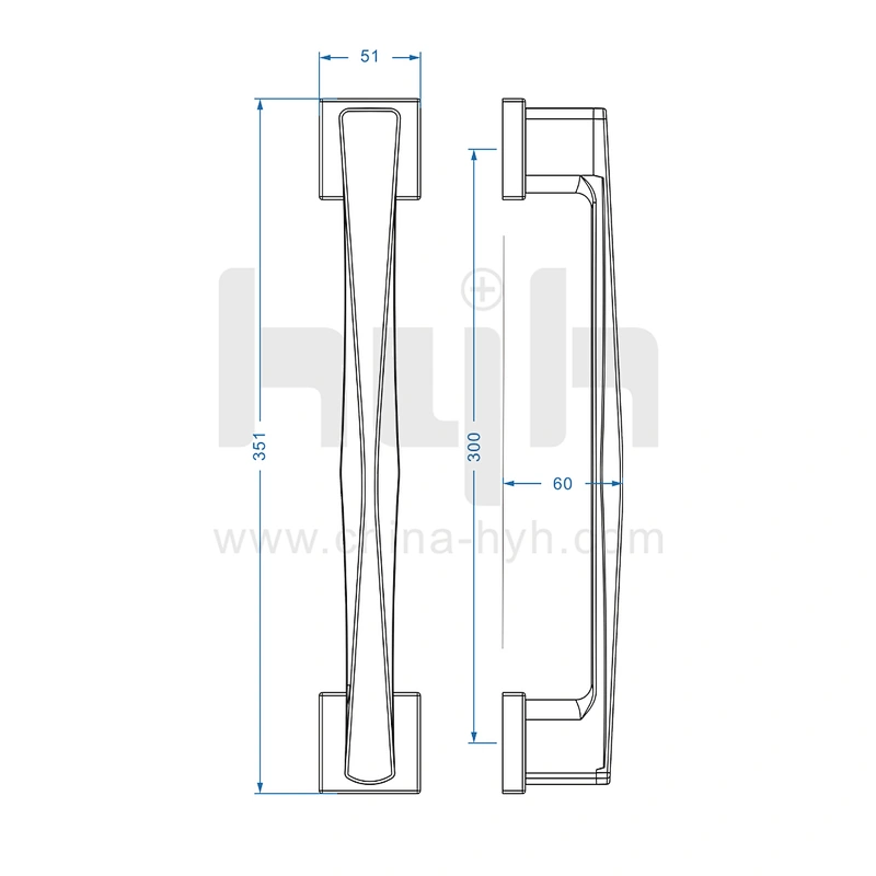 Fancy Design Zinc Commercial Door Pull Handles For Villa Main Door