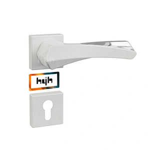 hyh Patent Zinc High Quality Door Lever Handle Set, Interior Door Locks And Handles, Rose Door Handle Matt Black