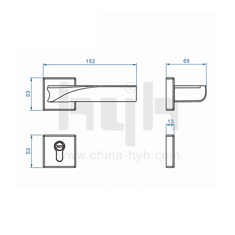 Latest Zinc Alloy Luxury Wooden Security Mortise Main Door Handle Design Modern Black Lever Door Handle And Locks