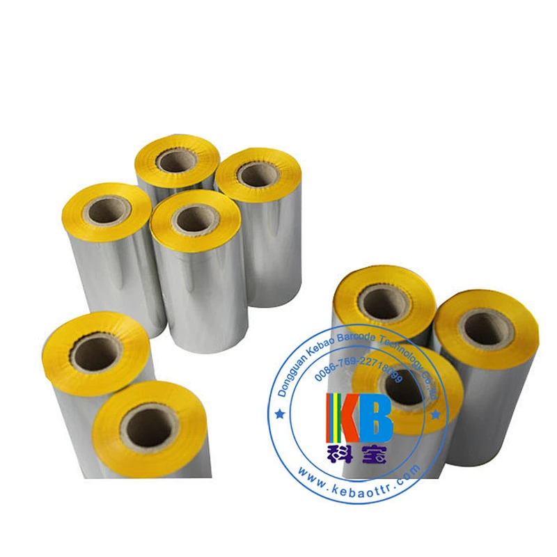 TTR wax resin color zebra godex  Cab  barcode thermal transfer printing yellow printer ribbon