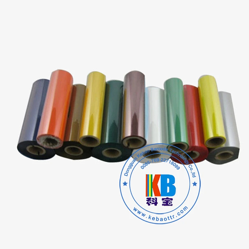 blue adhesive art coated paper printer wax material ribbon