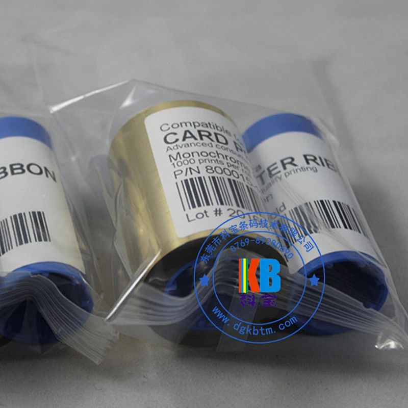 800015-106 1000 images gold monochrome ribbon zebra card ribbon