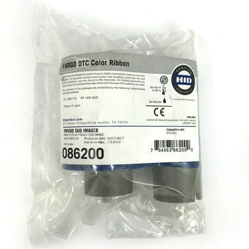 genuine ymcko full color ribbon 45200 86200 dtc4500e id card label printer id card ribbon