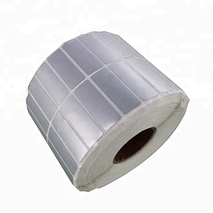 Matt silver Waterproof  Polyester  Silver PET bacode label jewelry pet rfid sticker