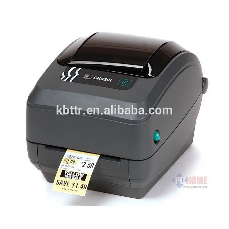 Thermal transfer label sticker printing Zebra GK420T GX430 barcode fabric satin garment printer