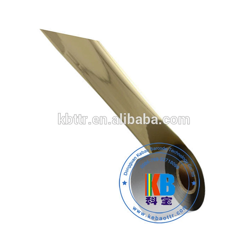 TTR thermal transfer ribbon resin bright gold barcode printer ribbon