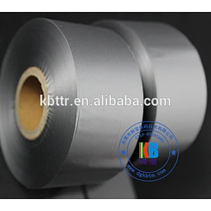 Metallic silver color wash resin textile garment adhesive iron on clothing label printing thermal ribbon