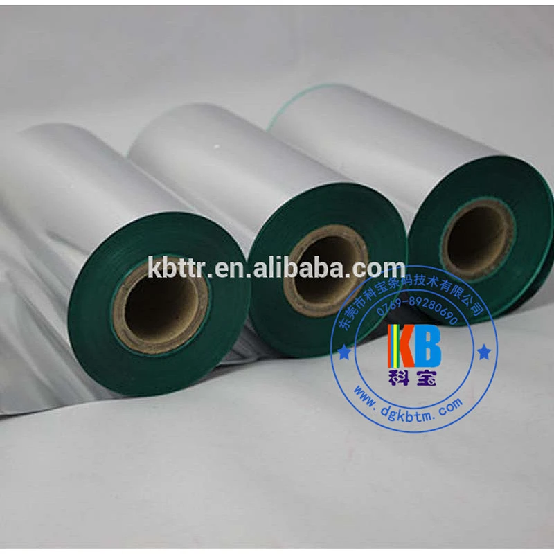 Wash care garment label printing green color resin barcode thermal printer ribbon