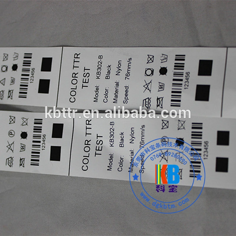 Textile fabric color thermal ribbon for satin polyamide taffeta label printing