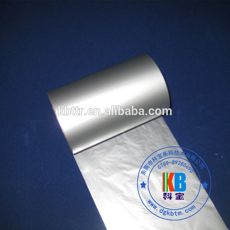 Wash printer ribbon printer black satin care ribbon printing 35mm*450m silver wash resin thermal ribbon