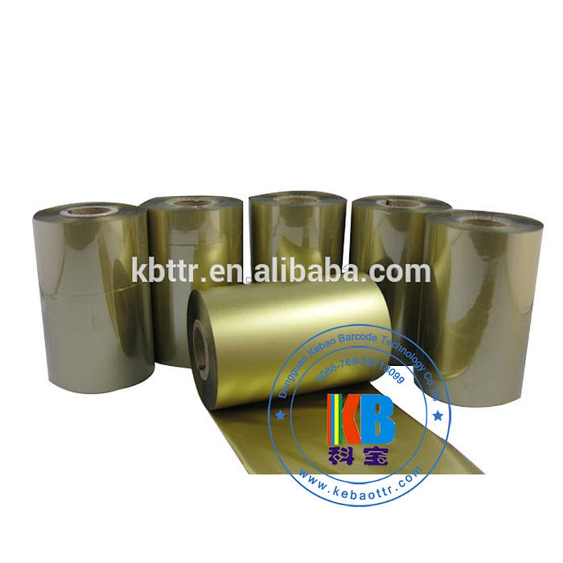 TTR thermal transfer ribbon resin bright gold barcode printer ribbon