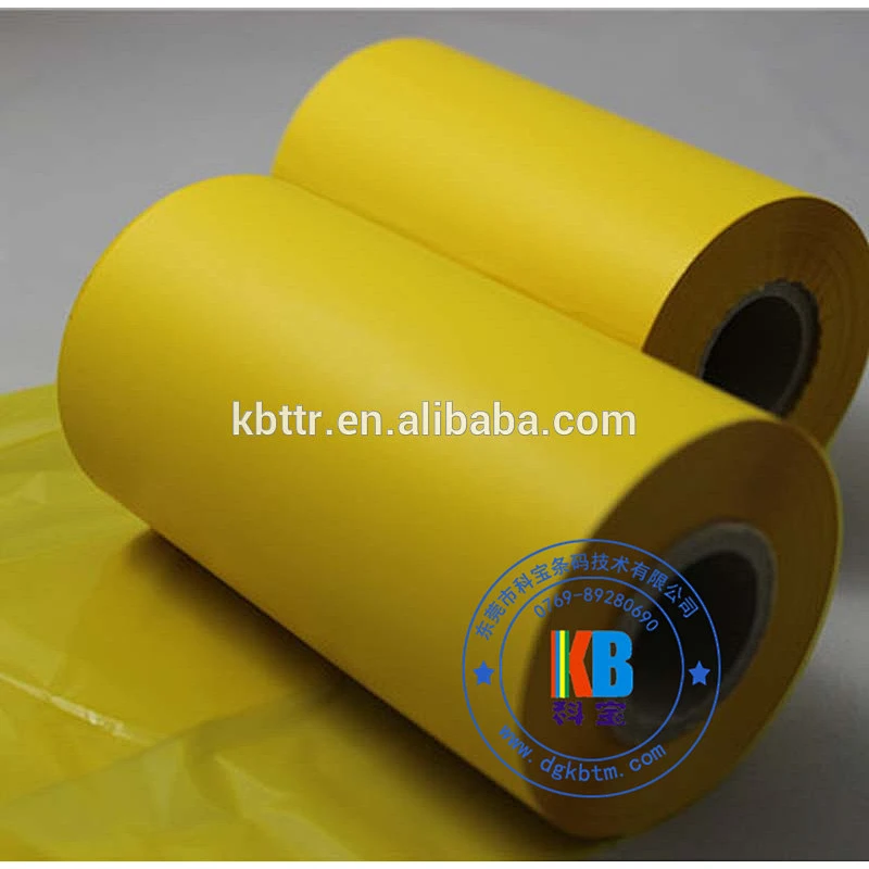 Washable resin printer ribbon Amarillo cinta resina de lavado ttr