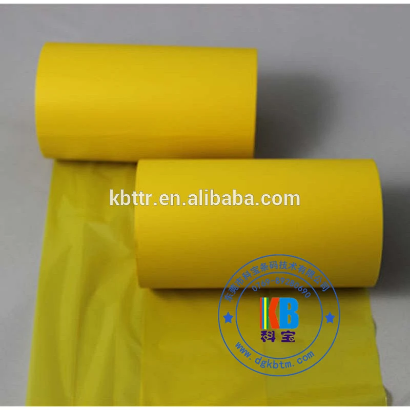Yellow textile wash clothing care label printing  resin color label printer ribbon