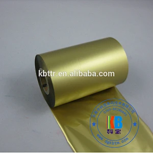 Wash resin ribbon material zebra printer 110mm*300m gold metallic foil ribbon