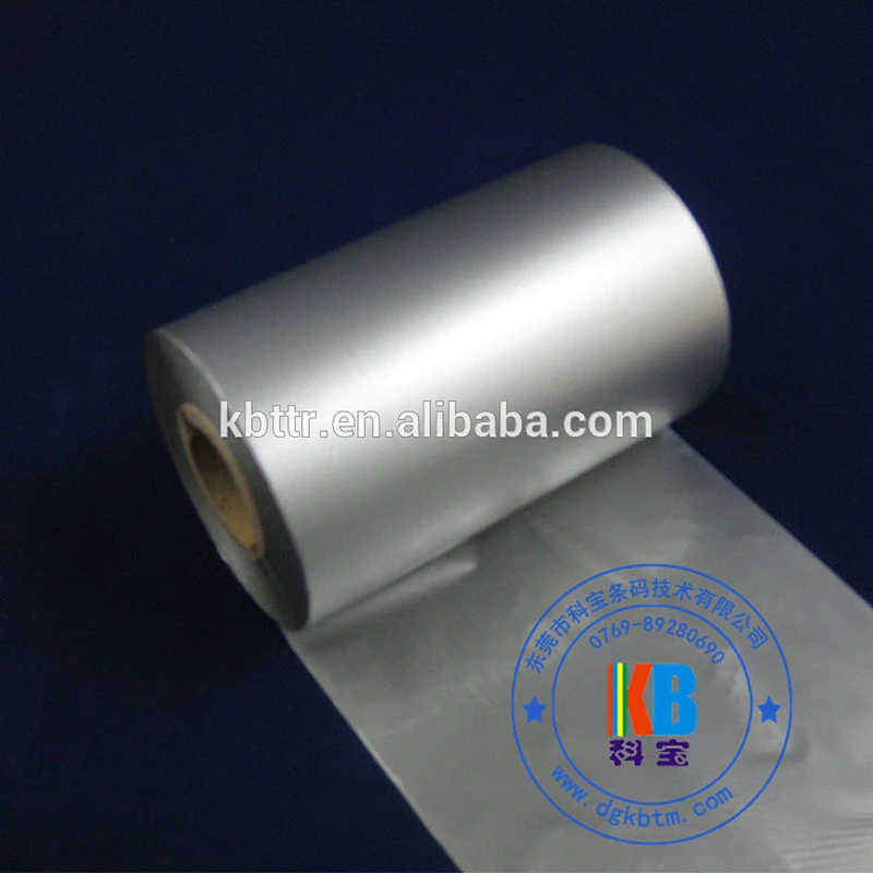 Wash printer ribbon printer black satin care ribbon printing 35mm*450m silver wash resin thermal ribbon