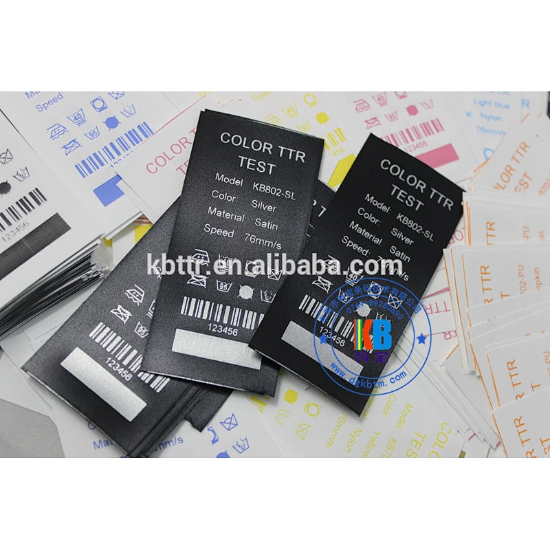 Textile fabric color thermal ribbon for satin polyamide taffeta label printing