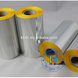 Textile garment fabric satin label printing  color wash resin yellow printer ribbon