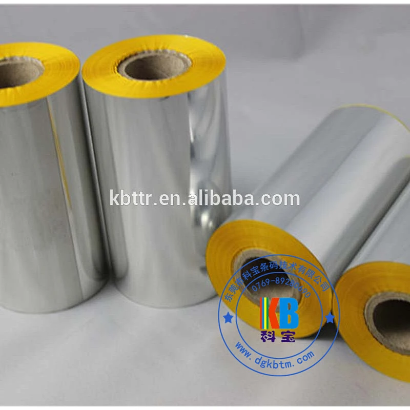 Textile garment fabric satin label printing  color wash resin yellow printer ribbon