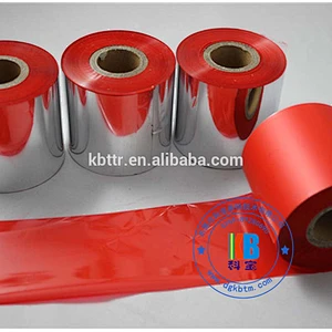 Textile fabric care label printer color thermal printing  red wash resin barcode printer ribbon