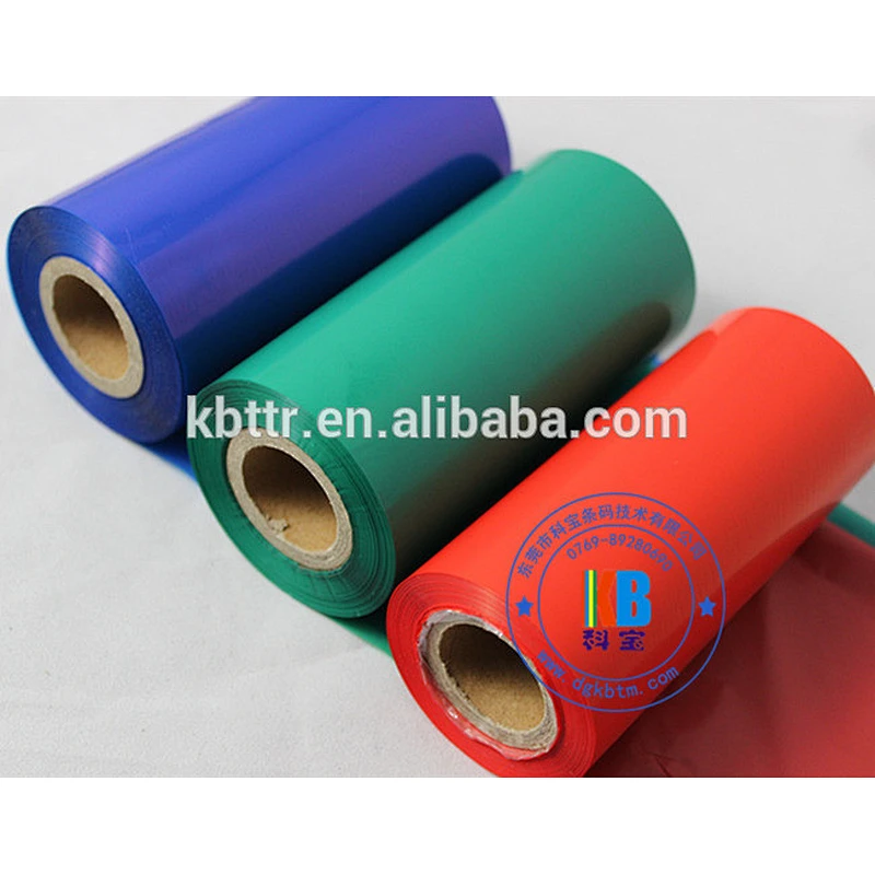 Textile fabric color thermal ribbon for satin polyamide taffeta label printing