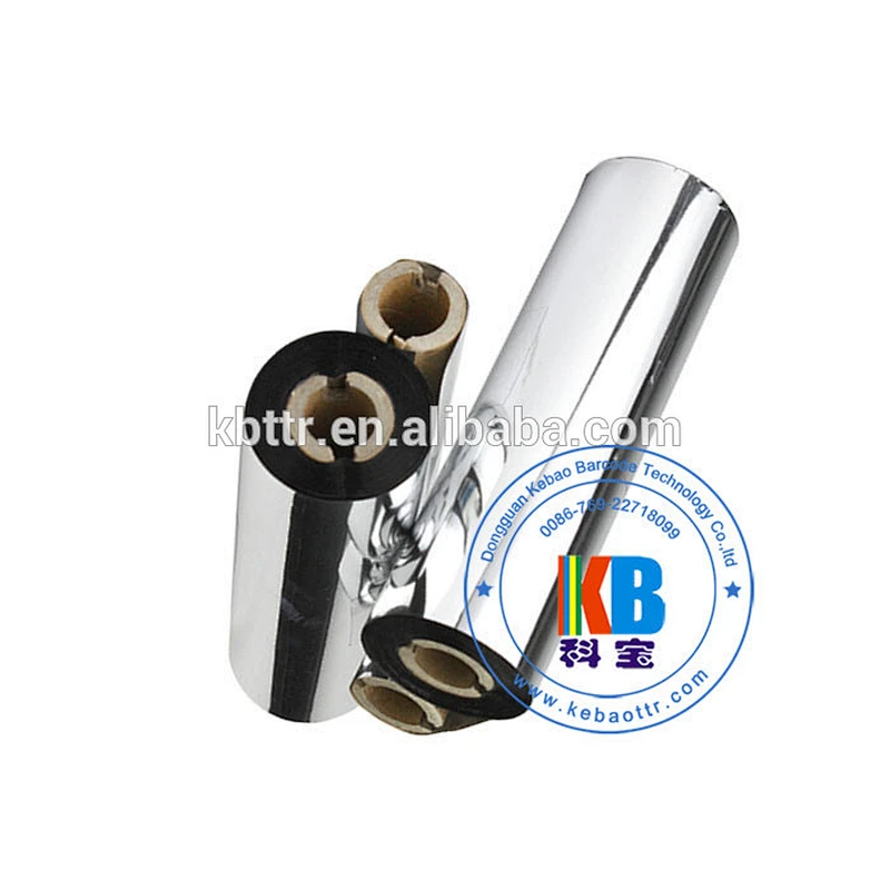 Barcode printer use washable printed ribbon 110mm*74m zebra foil ribbon