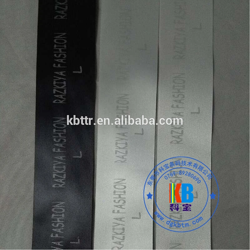 Printed textile fabric clothing care label printing label printer black wash resin barcode ribbon