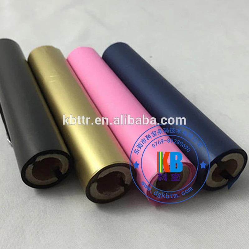 Direct thermal transfer printing ribbon zebra gk888t gx430t textile color label printer barcode ribbon