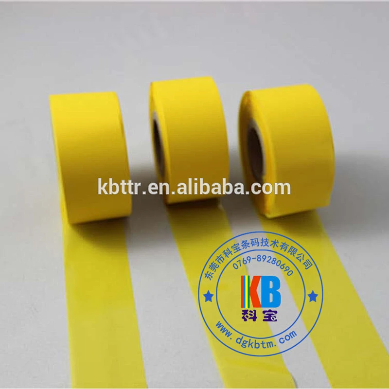 High quality garment clothing label printing wash resin yellow color barcode thermal ribbon