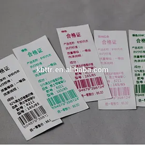 Clothing wash garment label printing TTR resin wash color thermal barcode ribbon