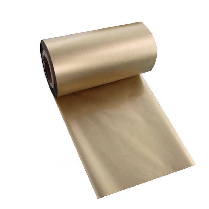 Compatible feature zebra label printer 110*300 TTR high quality resin foil metallic gold printer ribbon