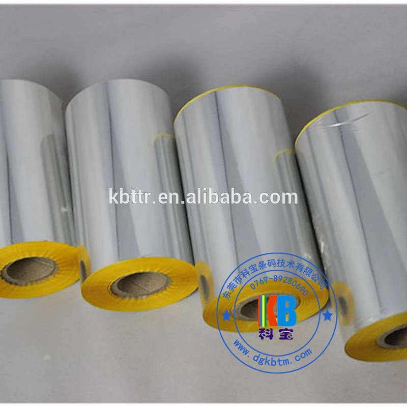 Textile garment fabric satin label printing  color wash resin yellow printer ribbon