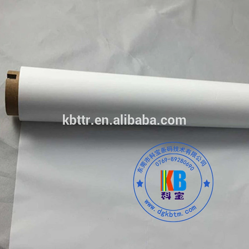 White Garment clothing care label printing white color wash resin ribbon