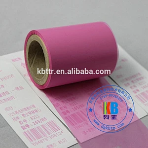 Zebra barcode color printer fabric clothing label printing pink resin thermal transfer ribbon