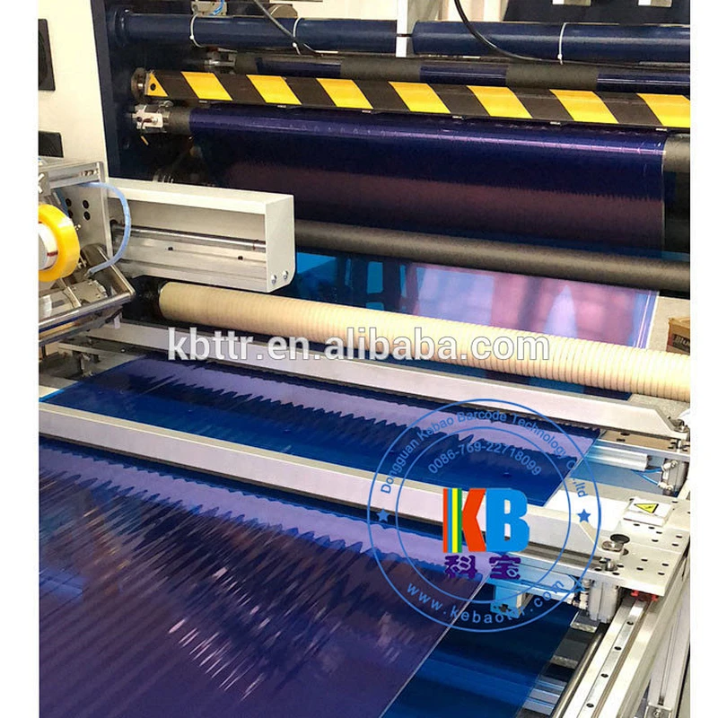 Blue material barcode printer TTR plastic thermal printing silver color resin thermal transfer ribbon