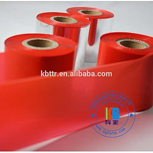 Textile garment label printing 35*300  wash resin red color barcode printer ribbon