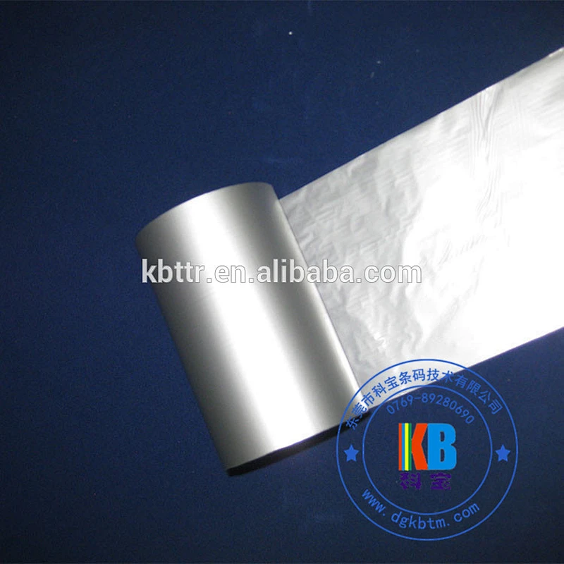 Fabric textile garment clothing care label printing metallic silver resin color barcode printer ribbon