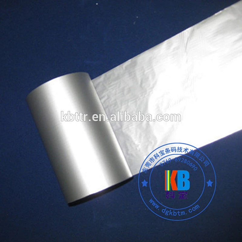 Silver wash resin printer ribbon foil for transfer clothing labels