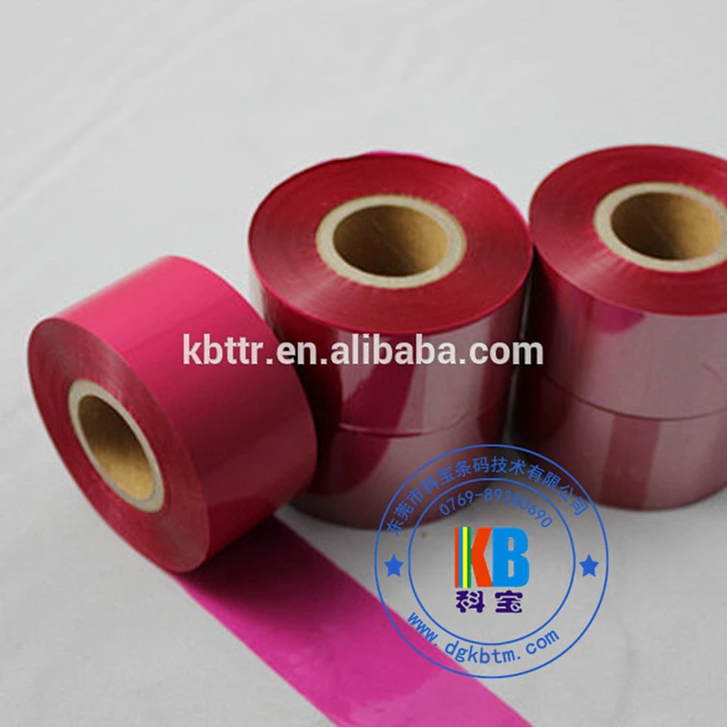 Printer thermal ink ribbon resin wax paper sticker printing magenta printer ribbon