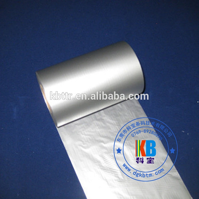 Silver wash resin printer ribbon foil for transfer clothing labels