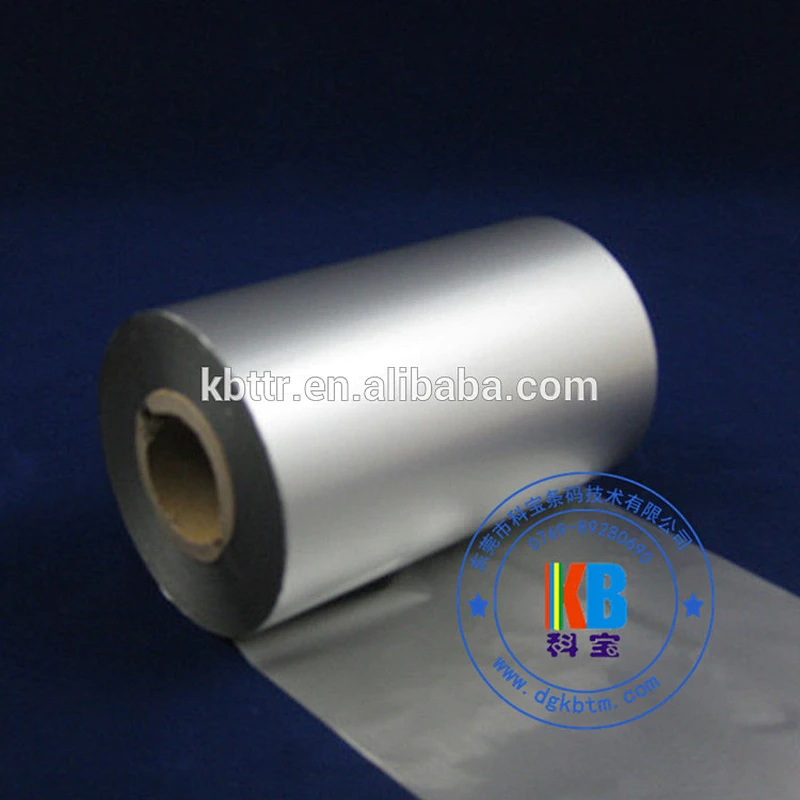 Fabric textile garment clothing care label printing metallic silver resin color barcode printer ribbon