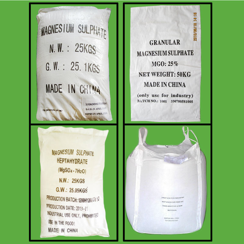 anhydrous magnesium sulfate bag