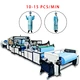 Máquina avançada para fabricar batas cirúrgicas com soldagem ultrassônica sem costura. Totalmente automatizado para produção em alta velocidade de aventais de isolamento médico. Garante proteção de barreira superior e fixação precisa de manguitos para fábricas de EPI.