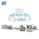 High-speed High-capacity Wet Wipes Production Line for 40-120 counts baby and cleaning wipes. Features full servo control, online continuous liquid dosing, automatic flow wrapping, and high-precision robotic lid application.