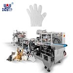 High-speed Pet Wet Wipe Glove Making Machine featuring integrated ultrasonic sealing, precise liquid dosing, and automated flow wrapping. Delivers up to 200 pcs/min with stable PLC control. Maximize your pet care factory ROI.