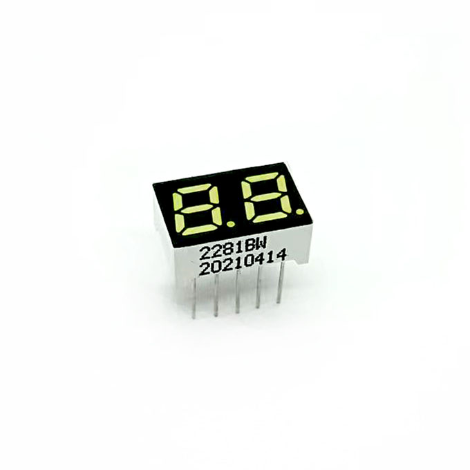 7 Segment LED Display,0.28inch 2 Digit White,0.28