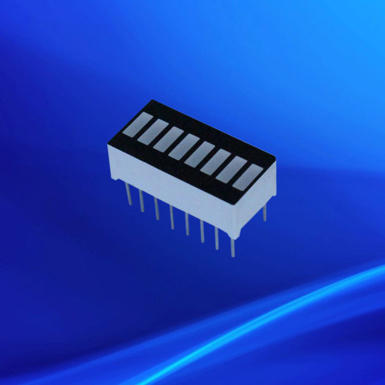 HOUKEM-B8-SG LED Bar Graph Package Dimensions